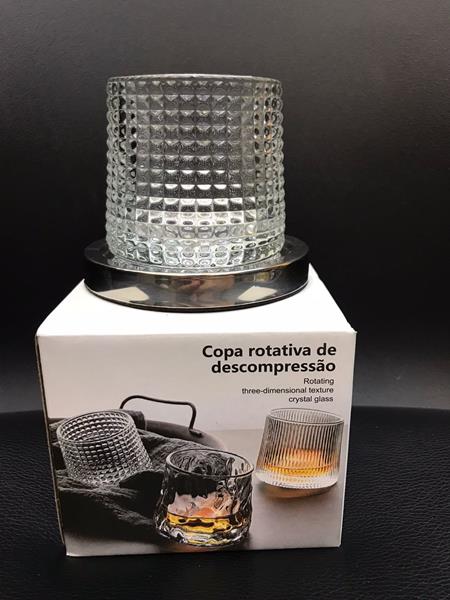 Copo De Whisky Giratório 360° Descompressão Com Base Inox Bebidas Gin –  Antu Shop